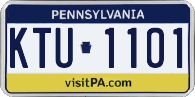 PA license plate KTU1101