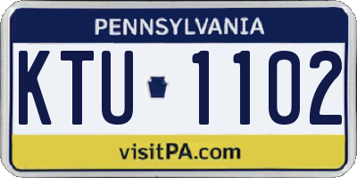 PA license plate KTU1102