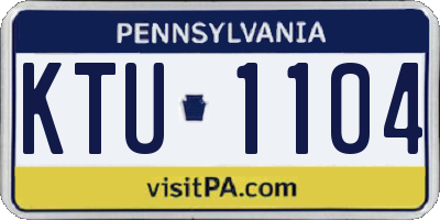 PA license plate KTU1104