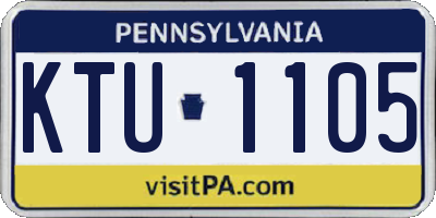 PA license plate KTU1105