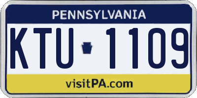 PA license plate KTU1109
