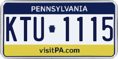 PA license plate KTU1115
