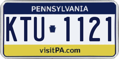 PA license plate KTU1121