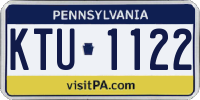 PA license plate KTU1122