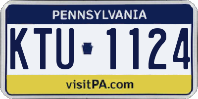 PA license plate KTU1124