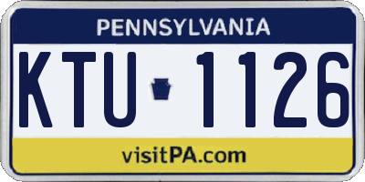 PA license plate KTU1126