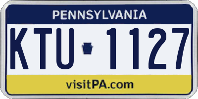 PA license plate KTU1127
