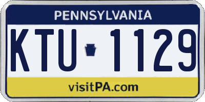 PA license plate KTU1129