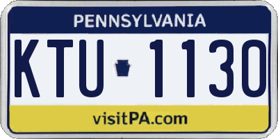 PA license plate KTU1130