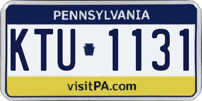 PA license plate KTU1131