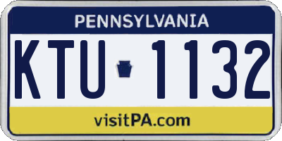 PA license plate KTU1132