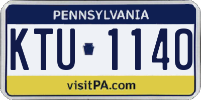 PA license plate KTU1140
