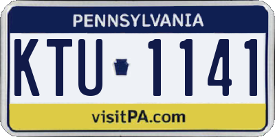PA license plate KTU1141