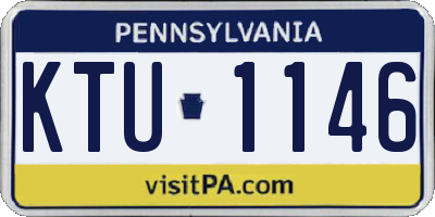 PA license plate KTU1146
