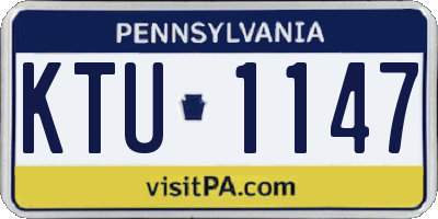 PA license plate KTU1147