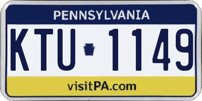 PA license plate KTU1149
