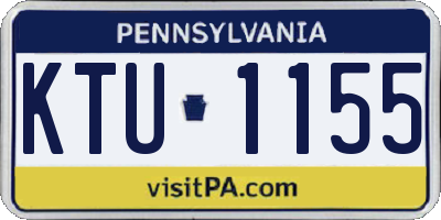 PA license plate KTU1155