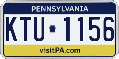 PA license plate KTU1156