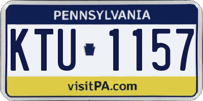 PA license plate KTU1157