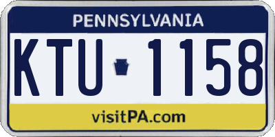 PA license plate KTU1158