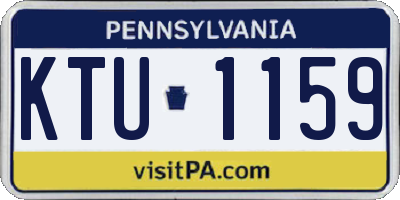 PA license plate KTU1159