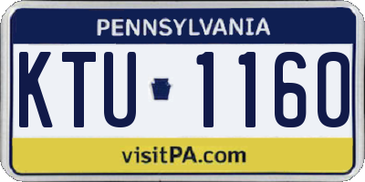 PA license plate KTU1160