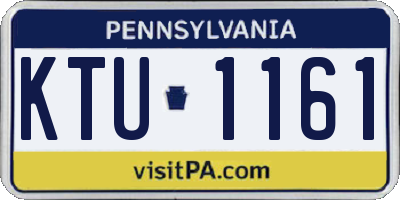 PA license plate KTU1161