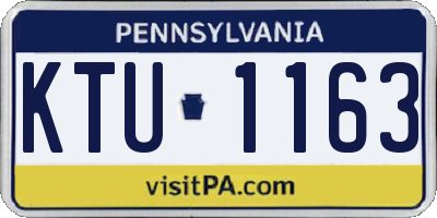 PA license plate KTU1163
