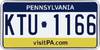 PA license plate KTU1166