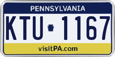 PA license plate KTU1167
