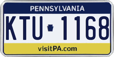 PA license plate KTU1168