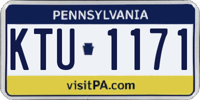 PA license plate KTU1171