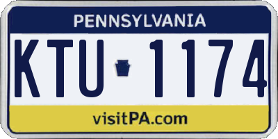 PA license plate KTU1174