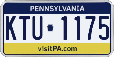PA license plate KTU1175