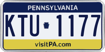 PA license plate KTU1177