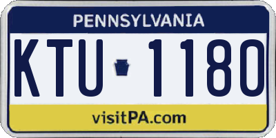 PA license plate KTU1180