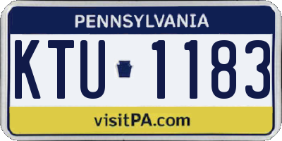 PA license plate KTU1183