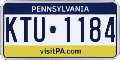 PA license plate KTU1184