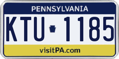 PA license plate KTU1185