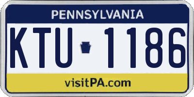 PA license plate KTU1186