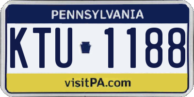 PA license plate KTU1188