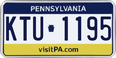 PA license plate KTU1195