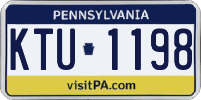PA license plate KTU1198