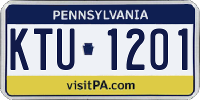 PA license plate KTU1201