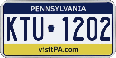 PA license plate KTU1202