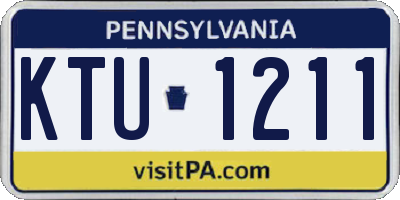 PA license plate KTU1211