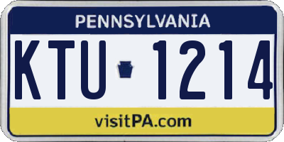 PA license plate KTU1214