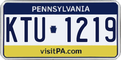 PA license plate KTU1219