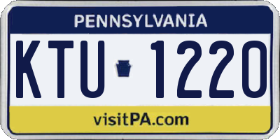 PA license plate KTU1220