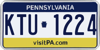 PA license plate KTU1224